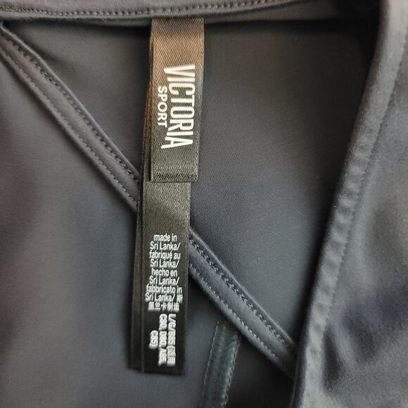 Victoria Secret Sport Athletic Work Out Casual Gray Wrap Top L - Picture 3 of 4